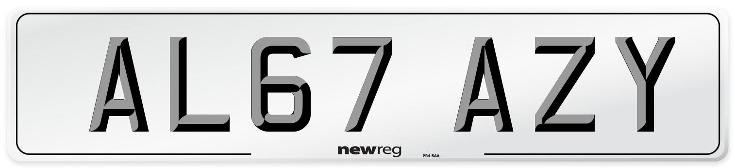 AL67 AZY Number Plate from New Reg